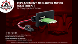 HVAC Blower Motor Resistor, Manual AC - Replaces 22807122, 15305077, 973409 - Fits Chevy, Cadillac, GMC Vehicles - Escalade, Avalanche, Silverado, Tahoe, Sierra, Yukon