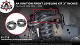 Front Leveling Kit 2" Inches - Compatible with 2004-2018 F-150 Pickup Truck 2WD, 4 Wheel Drive 4WD, 4x4 - Front Strut Spacers Lift 2 Inch - Forged Aircraft Aluminum Billet Construction