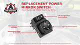 Power Side Mirror Switch - Replaces 15045085, 19259975, 901124 - Fits Chevy Silverado, Suburban, Tahoe, GMC Sierra, Yukon, XL - 2000-2002 Model Years