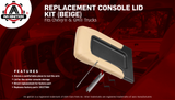 Center Console Lid Replacement Kit Beige - Replaces 924811, 19127364, 19127365, 19127366, 924812 - Compatible with Chevy, Cadillac & GMC Vehicles - Silverado, Avalanche, Tahoe, Suburban, Sierra, Yukon