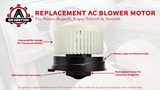 Replacement AC Heater Blower Motor, Compatible with Nissan Vehicles, Rogue 2008-2013, Rogue Select 2014-2015, Sentra 2007-2012 - Replaces 27225-JM01B, 700253, 27225ET00A, 27225ET10A, 27225EN000