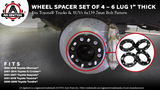 Wheel Spacer Set of 4-6 Lug 1 inch Thick 25mm Lug Centric Hub Adapter 6x5.5 - Compatible with Toyota Vehicles - 1996-2018 4Runner, 01-07 Sequoia, 2001-18 Tacoma, Tundra, FJ Cruiser - 6x139.7mm