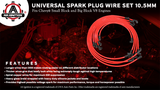 Universal Spark Plug Wire Set - 10.5mm High Performance Kit - Compatible with Chevy, GM SBC, BBC, Small Block 307, 327, 350, Big Block Engines 496, 502, 427, 454 and More with HEI Distributor