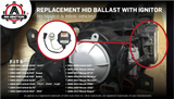 HID Ballast with Ignitor - Headlight Control Unit - Replaces 28474-8991A, 28474-89904, NZMNS111LANA - Compatible with Nissan & Inifiniti Vehicles - Murano, Maxima, Altima, 350Z, QX56, G35, FX35