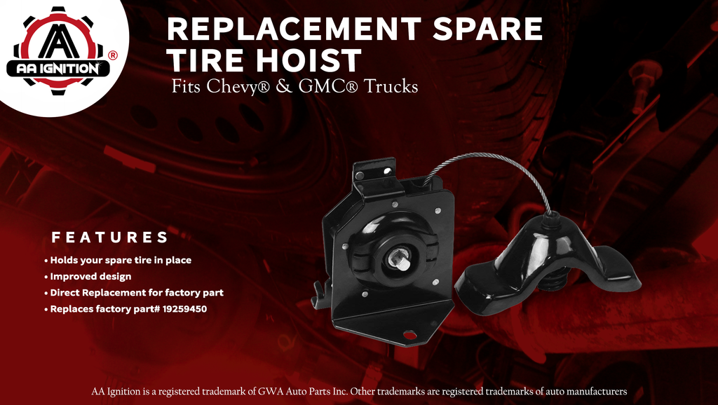 Spare Tire Hoist Carrier For 2003-10 Silverado 2500 3500 GMC Sierra 2500 3500 HD - Foto 2