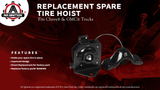 Spare Tire Hoist, Carrier Holder - Compatible with Chevy & GMC - 2003-2010 - Silverado, Sierra - 2500 HD, 3500 Classic, 3500, 3500 HD - Replaces 19259450, 25912261, 25792480, 25974844, 924-502