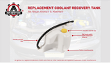 Coolant Reservoir Tank with Overflow Tube - Replaces 21710 -8J000, NI3014105, 603-614 - Compatible with Nissan Vehicles - 2002 - 2006 Altima 2.5L and 3.5 V6, 02 - 08 Maxima 3.5L V6 - Recovery