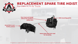 Spare Tire Hoist - Replaces 924517, 22968178, 25974845, 15204233, 924-517 - Compatible with Chevy, Cadillac & GMC SUVs - Escalade, Avalanche 1500, 2500, Suburban, Tahoe, Yukon, Yukon XL 1500, 2500