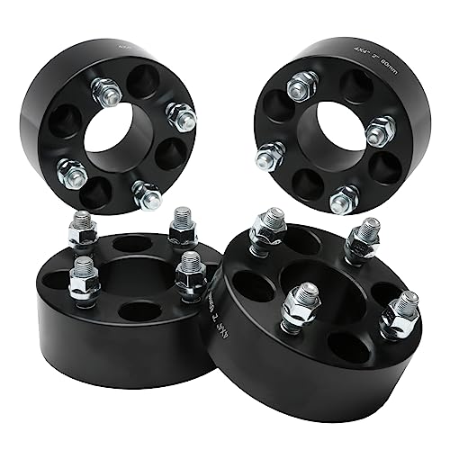 AA Ignition Wheel Spacer Set of 4-4x100 Bolt Pattern - 4x101.6mm Lug Centric 60mm Bore - 1/2x20 Studs 2 Inches Thick - Compatible with EZ GO Club Car Golf Cart - 4x4 to 4x4 Wheel Spacers
