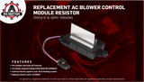 HVAC Blower Motor Resistor - Compatible with Chevy, Cadillac, GMC and Other GM Vehicles - Silverado, Trailblazer, Envoy, Sierra, Rainier - HVAC Control Module - Replaces 1580567, 93803636, 89018778