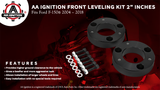 Front Leveling Kit 2" Inches - Compatible with 2004-2018 F-150 Pickup Truck 2WD, 4 Wheel Drive 4WD, 4x4 - Front Strut Spacers Lift 2 Inch - Forged Aircraft Aluminum Billet Construction