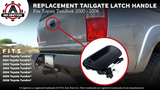 Tailgate Handle Latch with Keyhole - Replaces 690900C010, TO1915110, 690900C-030C0, 80866 - Compatible with Toyota Tundra 2000, 2001, 2002, 2003, 2004, 2005, 2006 - Liftgate Latch Trim with Clips