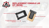Center Console Lid Replacement Kit Beige - Replaces 924811, 19127364, 19127365, 19127366, 924812 - Compatible with Chevy, Cadillac & GMC Vehicles - Silverado, Avalanche, Tahoe, Suburban, Sierra, Yukon
