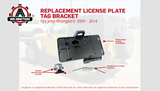 License Plate Tag Bracket with Light - Compatible with Jeep Wrangler Including Years 2009, 2010, 2011, 2012, 2013, 2014 - Replaces 68064720AA - Rear Plate Holder Frame