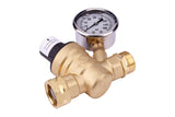 RV Water Pressure Regulator with Gauge Adjustable 3/4" Water Hose Valve - RV Water Pressure Regulator with Gauge - RV Camper Water Pressure Regulator, Trucks, Trailer - Trailer Water Pressure Gauge