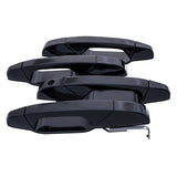 Exterior Black Door Handle Set of 4 - Compatible with Chevy, Cadillac & GMC Vehicles - 2007-2014 Silverado, Tahoe, Escalade, Sierra, Yukon, Avalanche - Replaces 15915659, 20828237, 20954796