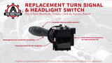 Headlamp Dimmer and Turn Signal Switch - Blinker Lever - Replaces D6253E, SW8004, 20940369 - Compatible with Chevy Malibu, Pontiac G6, Saturn Aura - 2006-2012 Model Years