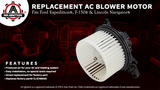 Replacement AC Heater Blower Motor with Fan - Compatible with Ford & Lincoln Vehicles - 2009-2017 Expedition, 2009-2014 F-150, 2009-2017 Navigator - Replaces CL1Z19805A, MM1094, PM9364, 75873, 700237