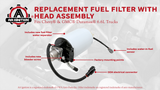 Fuel Filter with Head Assembly and Sensor - Compatible with Chevy and GMC Trucks - 6.6L Silverado 2500 HD, Classic, Sierra, HD, 3500 Classic with Duramax - Replaces TP3018, 904-517, 12642623, 12639448