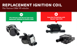 Ignition Coil Pack Set of 8 - Replaces 12563293, D585, C1251, 19005218 - Compatible with Chevrolet, GMC, Cadillac & Other GM Vehicles - V8 Silverado 1500, Tahoe, Suburban, Sierra, Yukon, XL, 2500
