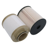 Replacement Fuel Filter - Compatible with Ford Vehicles - 2008-2010 F250, F350, F450, F550 Super Duty - Replaces FD4617, 3C346731AA - 6.4L Powerstroke Diesel Upper Fuel Bowl & Lower Lifter Pump Filter