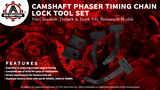 Camshaft Phaser Timing Chain Lock Tool Set - Replaces 10200A, 10202, 10369A - Compatible with Dodge, Chrysler, Jeep, with 3.6L Engine - 200, 300, Avenger, Challenger, Durango, Wrangler, Cherokee