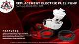 Replacement Electric Fuel Pump - Compatible with Honda Civic 2001-2005 1.3L, 1.7L, 2.0L - Replaces Part 17045-S5A-A00, E8566M, SP8011M, P76528M, 17045-S5A-A31, 17045-S5A-A30 - Gas and Hybrid Models