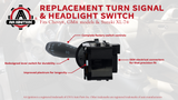 Turn Signal and Headlamp Dimmer Switch Blinker Lever, Replaces D6254E, 20940099, SW5908 - Compatible with Chevy, Pontiac, Saturn & Suzuki Vehicles - Equinox, HHR, Cobalt, G5, Sky