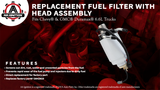 Fuel Filter with Head Assembly and Sensor - Compatible with Chevy and GMC Trucks - 6.6L Silverado 2500 HD, Classic, Sierra, HD, 3500 Classic with Duramax - Replaces TP3018, 904-517, 12642623, 12639448