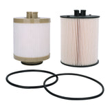 Replacement Fuel Filter - Compatible with Ford Vehicles - 2008-2010 F250, F350, F450, F550 Super Duty - Replaces FD4617, 3C346731AA - 6.4L Powerstroke Diesel Upper Fuel Bowl & Lower Lifter Pump Filter