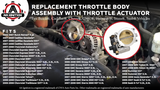 Throttle Body Assembly with Actuator - Compatible with Chevy, GMC and Other GM Vehicles - Avalanche, Silverado, Tahoe, Trailblazer, Envoy, Savana, Sierra, Yukon - Replaces 12679524, 217-2422, 12580760