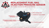 Fuel Rail Injection Pressure Sensor - Replaces CM5229, 0261230093, 3F2Z9G756AC - Compatible with Ford, Lincoln & Mercury Vehicles - Crown Victoria, F250 Super Duty, Focus, Explorer, Mustang, E-150