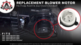AC Blower Motor with Fan - Replaces 5012701AB, 5096255AA, 5096256AA, PM9198, 700012 - Compatible with Dodge and Jeep Vehicles - Ram 1500, Ram 2500, Ram 3500, 2002 - 2004 Grand Cherokee