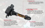 Ignition Coil Pack Set of 8 - Compatible with Nissan, Infiniti Vehicles - Armada, Titan, Pathfinder, Armada, QX56 5.6L - Models Years 2004, 2005, 2006, 2007 - Replaces 22448-7S015, E1010