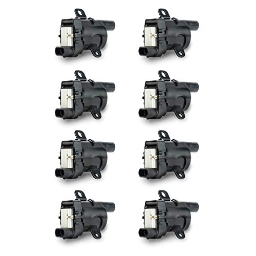 Ignition Coil Pack Set of 8 - Replaces 12563293, D585, C1251, 19005218 - Compatible with Chevrolet, GMC, Cadillac & Other GM Vehicles - V8 Silverado 1500, Tahoe, Suburban, Sierra, Yukon, XL, 2500