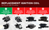Ignition Coil Pack Set of 8 - Replaces 12558693, GN10298, C1208, D581 - Compatible with Cadillac, Chevy & GMC - Escalade, Silverado, Avalanche, Express 3500, Suburban, Tahoe, Sierra, Savana, Yukon