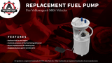 Fuel Pump Assembly - with Sending Unit - Replaces E8424M, 1J0-919-087J, 1J0-919-087H - Compatible with Volkswagen MK4 Beetle, Golf, Jetta - 1.8L, 2.0L, 2.8L - Year Models 1998, 99, 2000, 2001-2005