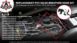 PCV Valve Engine Crankcase Vent Valve Breather Hose Kit - Oil Separator For Audi & Volkswagen - 2.0L Turbo A3 8P, A5 B8, Q5, Golf GTI MK5, MK6, Jetta & More - 06H103495AH, 06H103495AC, 06H103495E