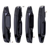Exterior Black Door Handle Set of 4 - Compatible with Chevy, Cadillac & GMC Vehicles - 2007-2014 Silverado, Tahoe, Escalade, Sierra, Yukon, Avalanche - Replaces 15915659, 20828237, 20954796
