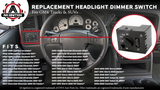 Headlight Instrument Panel Dimmer Dome Lamp Switch - Replaces D1595G, 19381535, 15194803, 1S8489 - Compatible with Chevy, GMC & Hummer Vehicles - Silverado, Avalanche, Suburban, Tahoe, Sierra, Yukon