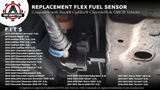 Replacement Flex Fuel Sensor, Compatible with Buick, Chevy, Cadillac, GMC - 2012-2021 - Replaces 13577429, 13507129 Lacrosse, ATS, SRX, Caprice, Equinox, Impala, Silverado 1500, Tahoe, Sierra 2500HD
