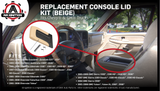 Center Console Lid Replacement Kit Beige - Replaces 924811, 19127364, 19127365, 19127366, 924812 - Compatible with Chevy, Cadillac & GMC Vehicles - Silverado, Avalanche, Tahoe, Suburban, Sierra, Yukon