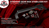 Steering Gear Box Stabilizer Kit - Compatible with Dodge Ram Trucks - 1994-2001 Ram 1500, 1994-2002 Ram 2500 & 3500 Four Wheel Drive 4x4 - Dual Steering Stabilizer Shock Brace Bar - Death Wobble Fix