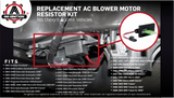 HVAC Blower Motor Resistor, Manual AC - Replaces 22807122, 15305077, 973409 - Fits Chevy, Cadillac, GMC Vehicles - Escalade, Avalanche, Silverado, Tahoe, Sierra, Yukon