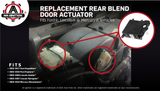 HVAC Air Blend Door Actuator Rear - 604-213, 1L2Z19E616BA, YH-1743 - Compatible with Ford, Lincoln & Mercury SUVs - Expedition, Explorer, Navigator, Mountaineer & Aviator - Mode Temperature Control