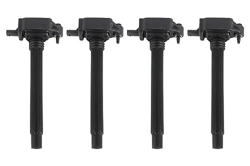 Ignition Coil Pack Set of 4 - Compatible with Chrysler, Dodge, Fiat, Jeep and Ram 2.4L Engines - 200, Dart, 500X, Cherokee, Compass, Renegade, ProMaster City - Replaces ‎UF754, UF751, 68242286AA