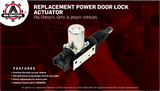 Power Door Lock Actuator Passenger or Driver Side, Front or Rear, Replaces 22020256, 22062740, 22071947, 746-014 Compatible with Chevy, GMC, Buick, Pontiac, Oldsmobile & Other Models 1985-2005