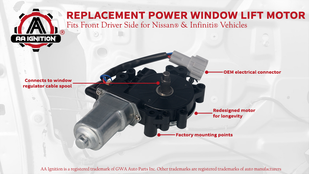 X-engineclub Power Window Lift Motor – For 2004-2019 Nissan Titan Left Front – OE Spec 742-527