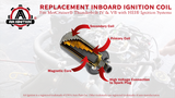 Replacement Inboard Ignition Coil - Compatible with MerCruiser Thunderbolt IV and V Ignition Systems with HEI - Replaces 18-5438, 392-805570A2, 392-7803A4, 392-805570A1, 72115, 40511