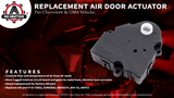 HVAC Air Blend Door Actuator - Replaces 15-73952, 52495593, 89018374, 604-112 - Mode Door Actuator Compatible with Chevy, GMC, Cadillac & Hummer 2003-2014 Models - HVAC Heater Climate Control Actuator